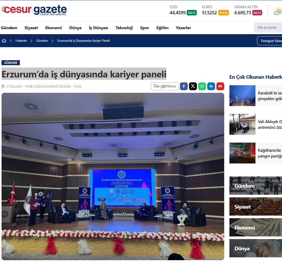 Erzurum’da iş dünyasında kariyer paneli